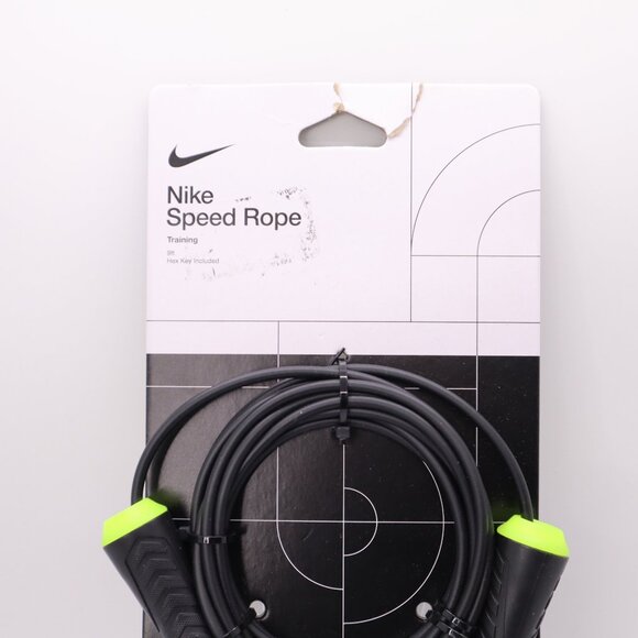 Nike Speed Rope Jump Rope Adjustable Black/green 9' Rope Length New - Picture 4 of 9